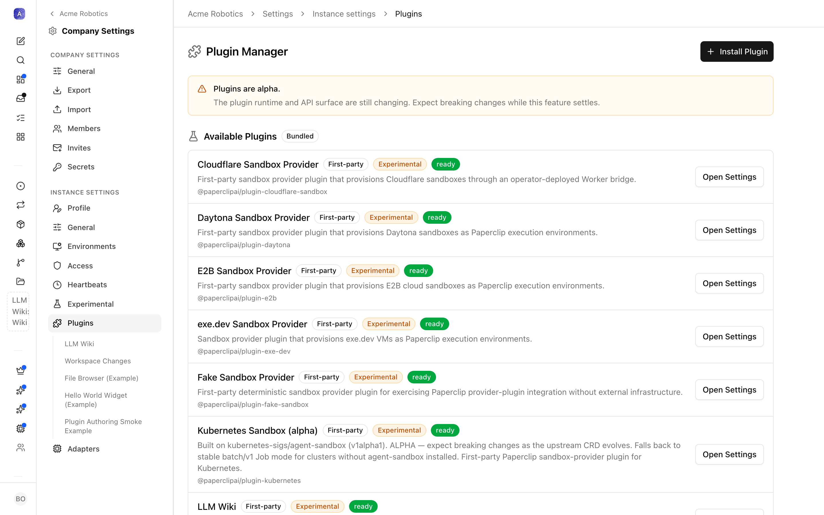Plugin list
